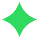 Green star-shaped graphic on a black background