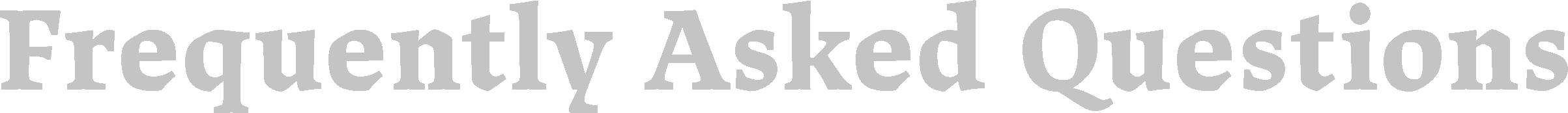 Text that reads "Frequently Asked Questions" in large gray font on a black background.