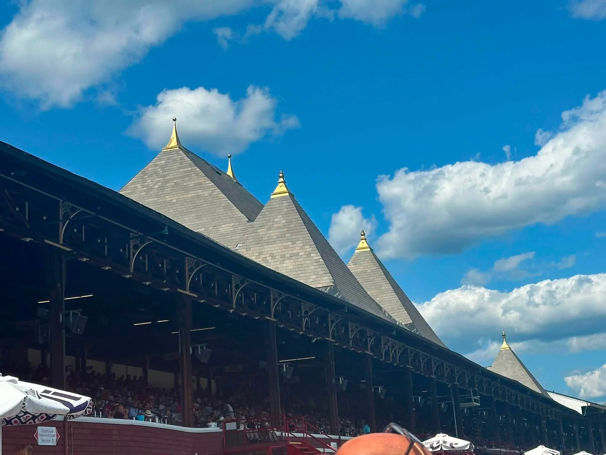 Wonderful day at the track, Saratoga Springs, New York view from the clubhouse. Big thank you to our hosts.
