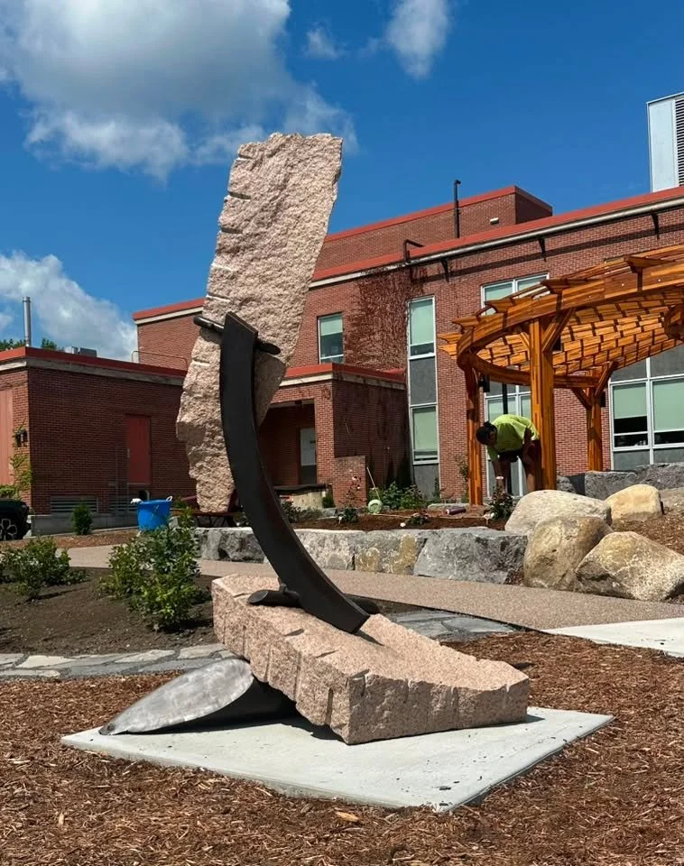Great day today,  drove straight up through the middle of the Adirondacks to Potsdam New York, installed two of my works on the SUNY Potsdam campus. Many thanks to Bob and Wendy Wagner as well as Don and Kathy Lougheed, who made it all possible.