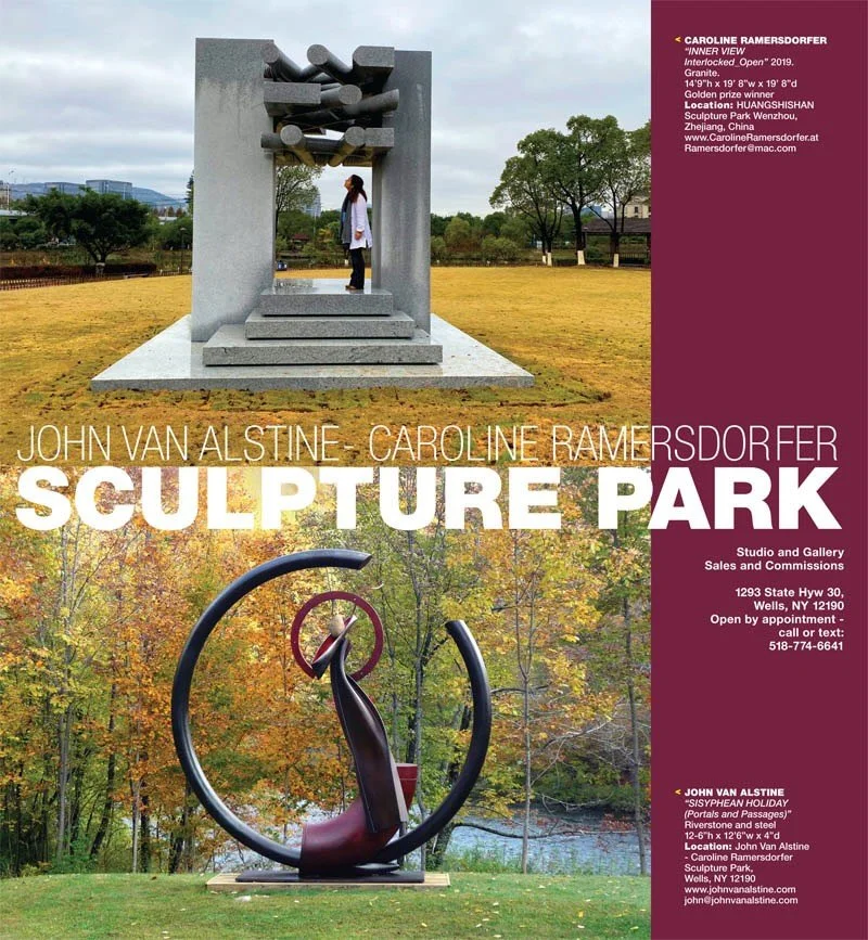 Open studio this weekend, August 15 and 16th. Free and open to the public. Come take the tour of our Studios and 9 acre sculpture garden located in Wells New York along the beautiful Sacandaga  River.