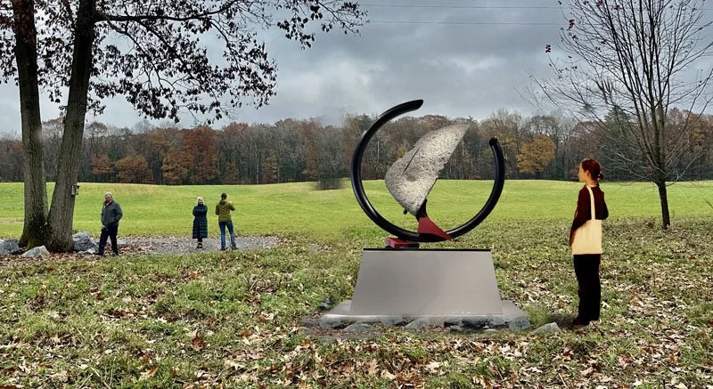 SISYPHEAN CIRCLE (gash)
2021, granite/galvanized and powder coated steel, 66"h x62" x12"d (168 x157 x30 cm)