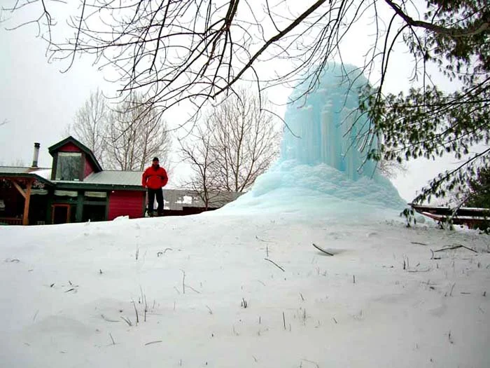 Winter "ice works" in collaboration with Tom Holmes