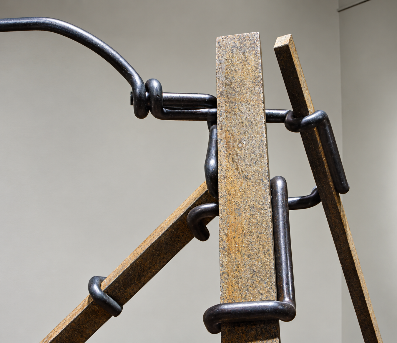 forged steel holding granite