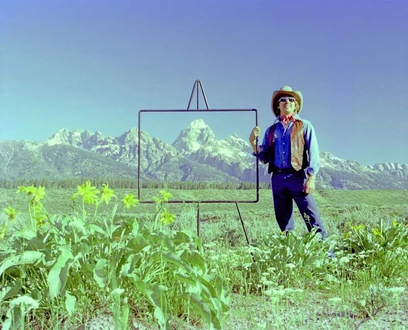 "Teton Easel Landscape with Artist II", Teton National Park, WY, 1979