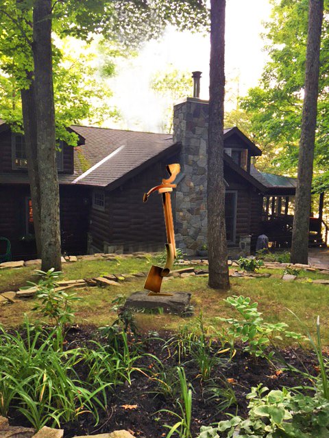 HANGING CHAD COLUMN 2001

primed and painted steel, 77"h
