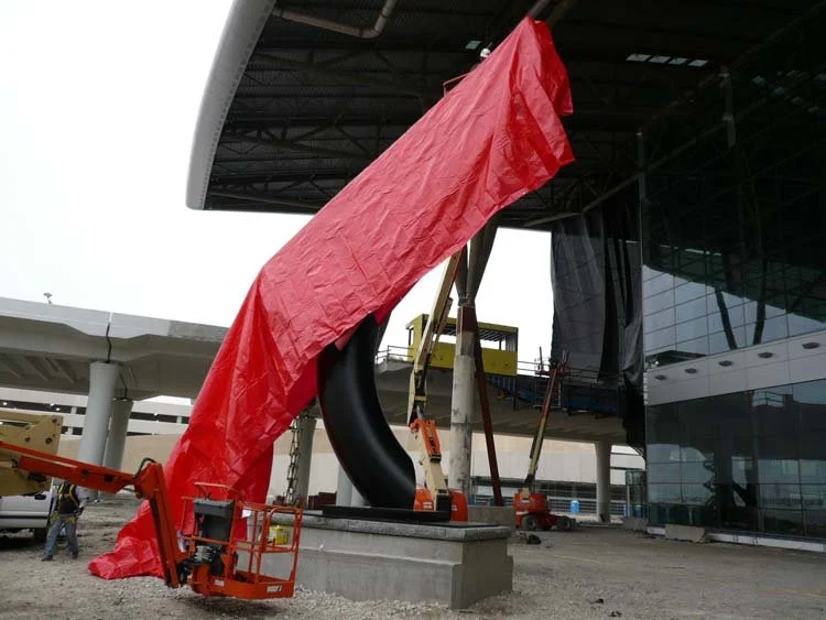 
wrapping to protect until airport opening Sept.- Oct. 2008