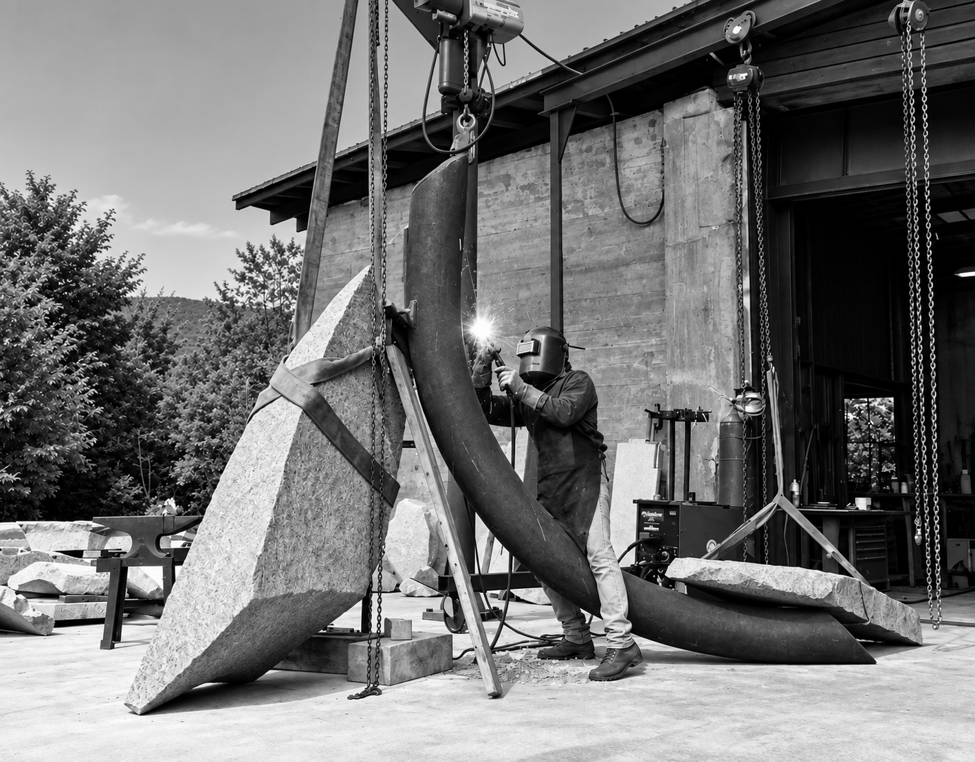 JVA welding 1992 Wells, NY studio