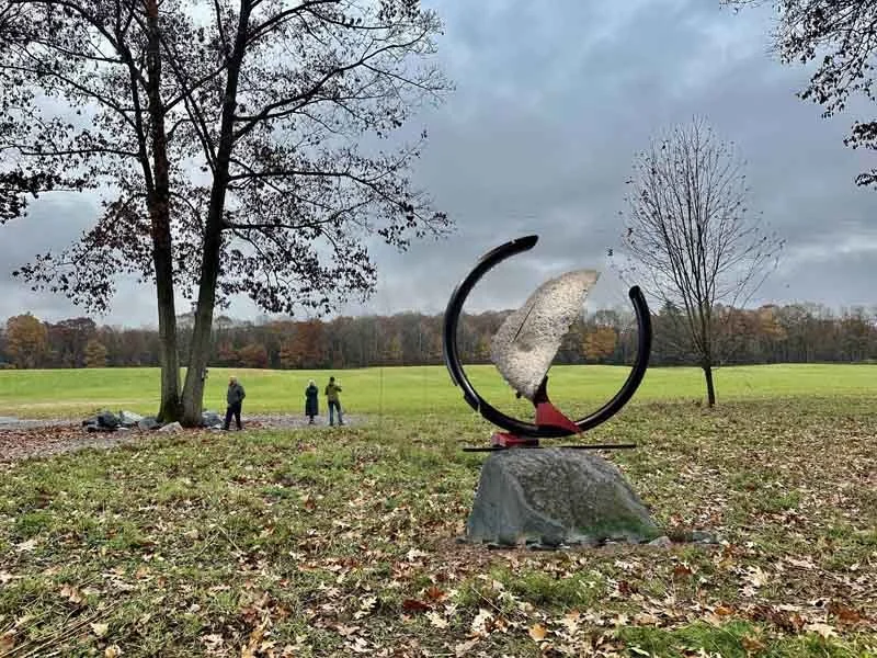 SISYPHEAN CIRCLE (gash)
2021, granite/galvanized and powder coated steel, 66"h x62" x12"d (168 x157 x30 cm)
