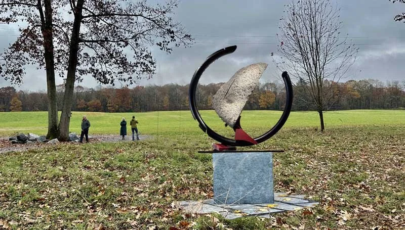 SISYPHEAN CIRCLE (gash)
2021, granite/galvanized and powder coated steel, 66"h x62" x12"d (168 x157 x30 cm)