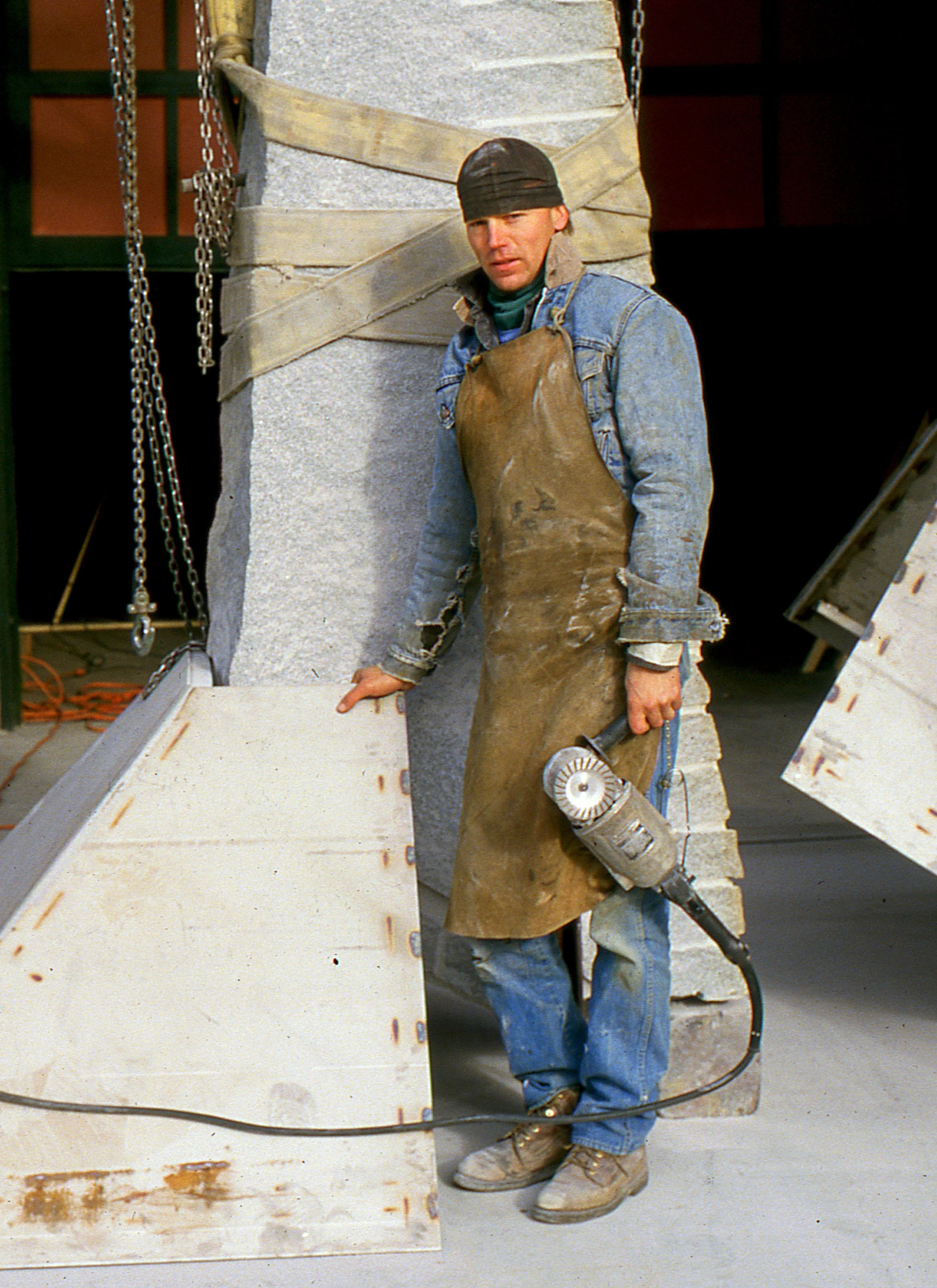 JVA at work grinding stainless weld