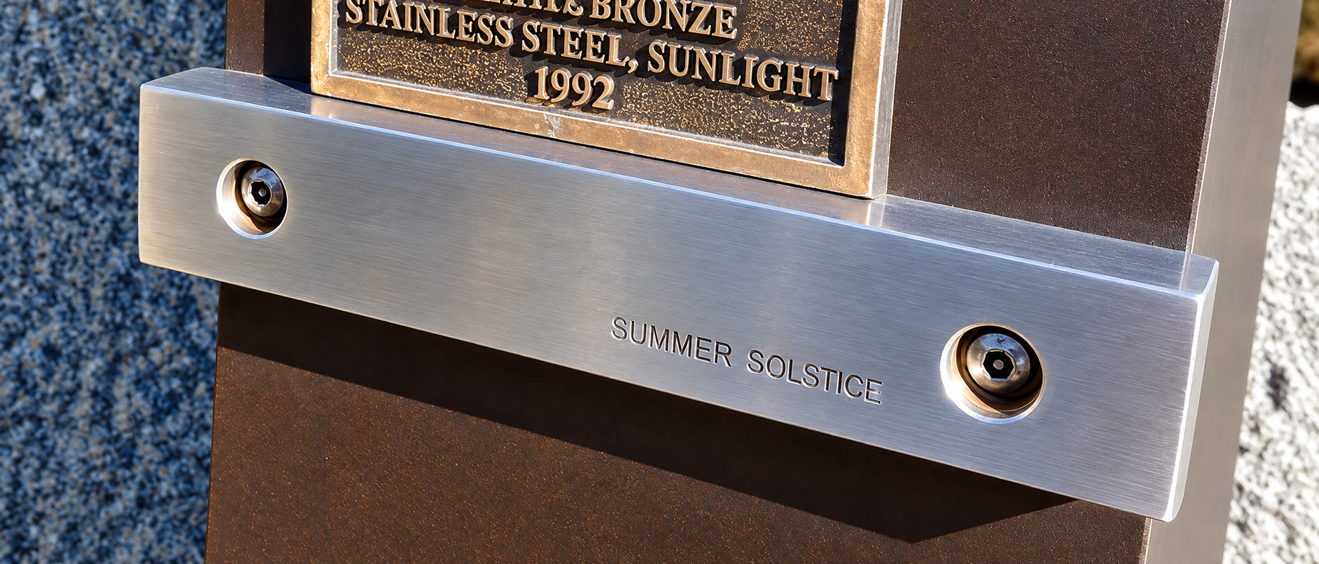 stainless equinox making bar (Plaque added by others) 