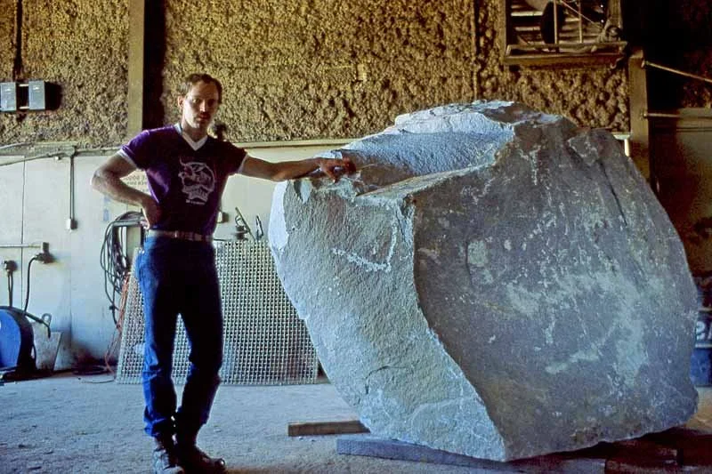 JVA at Luck Stone fabrication shed - 1983