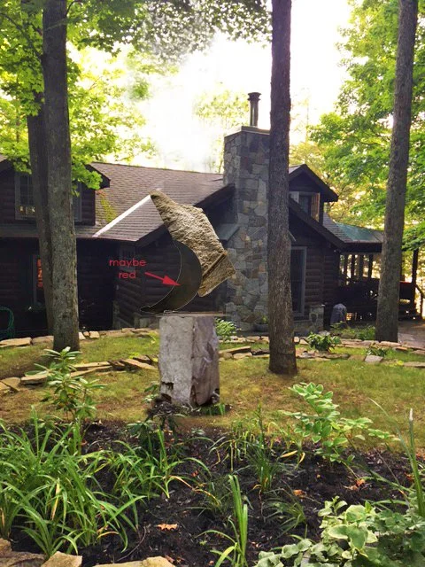 CRESCENT III

2003, granite /galvanized and powder coated steel, 56'h x35'w x15'd