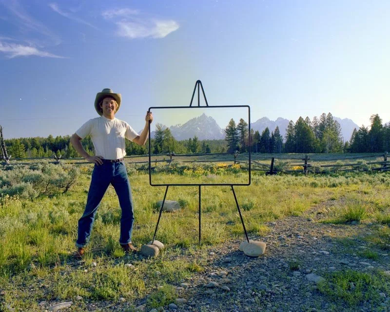 "Teton Easel Landscape with Artist", Teton National Park, WY