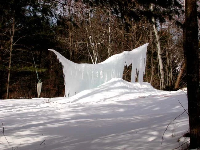 Winter "ice works" in collaboration with Tom Holmes