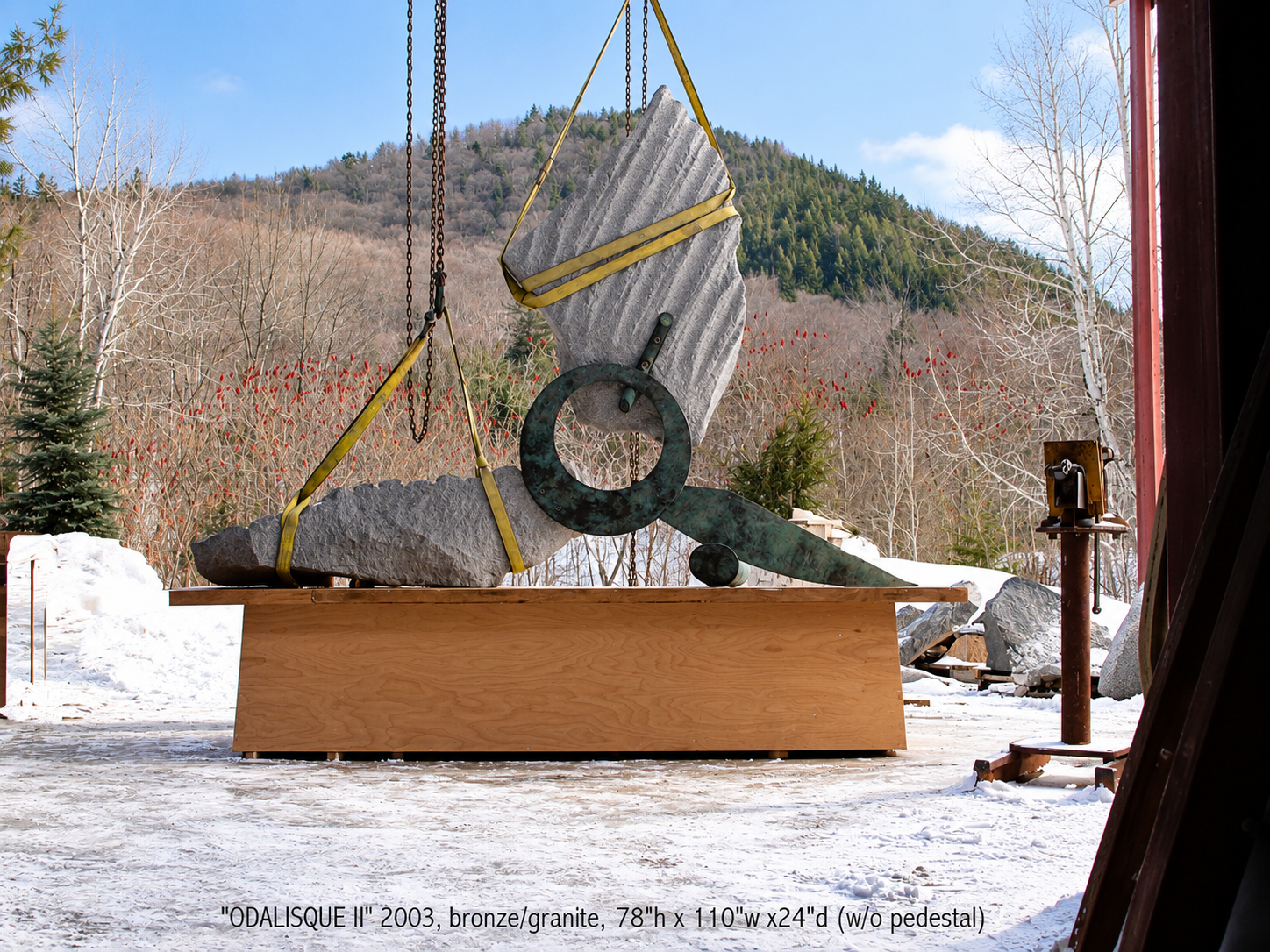 Wells studio during fabrication - 2003