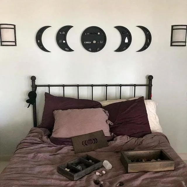 Wood Moon Phase Shelves