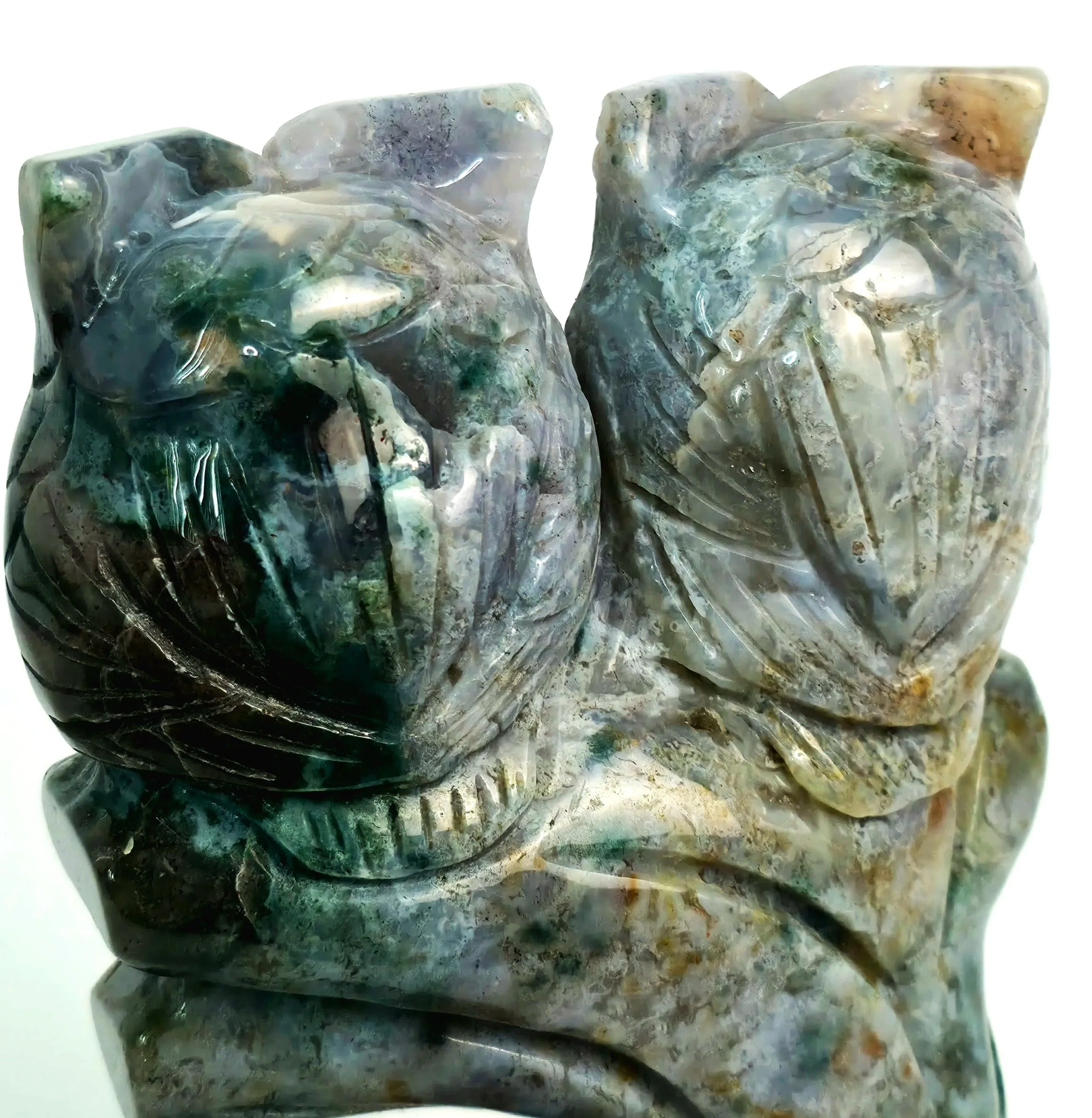 Ocean Jasper Moss Agate Twin Owls.jpg