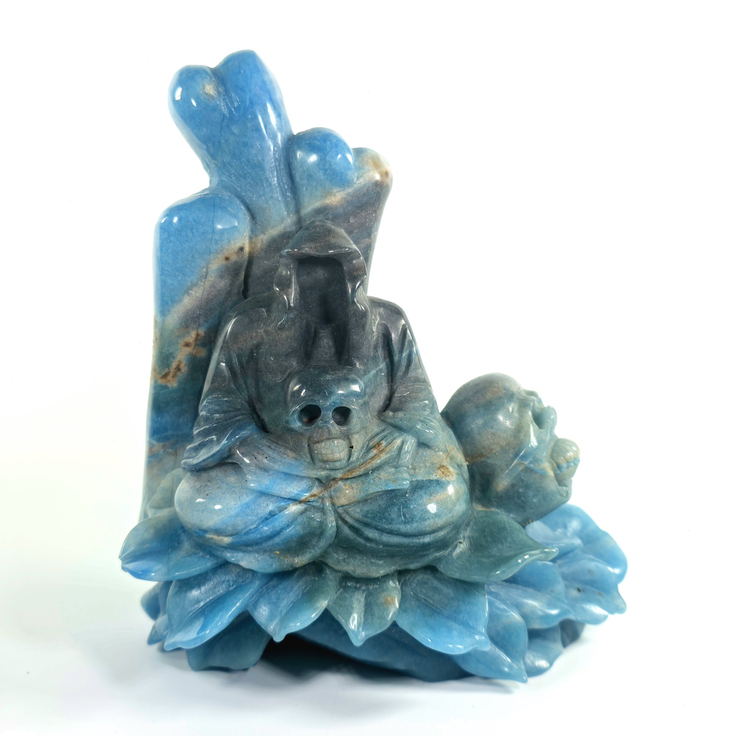 Trolleite Cloaked Figure on Lotus w/Skull & Bones