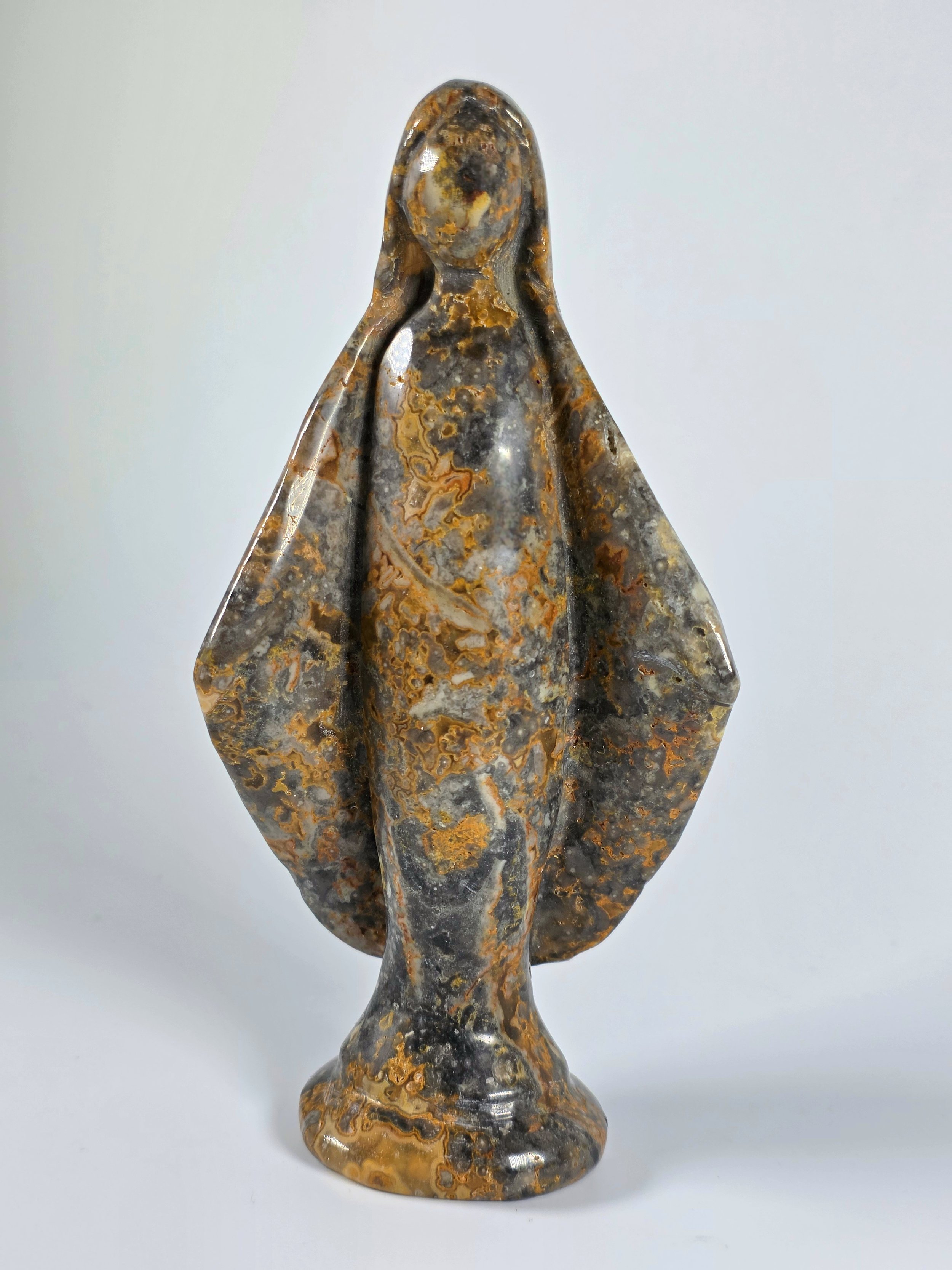 Crazy Lace Agate Blessed Mother - A Rare Original