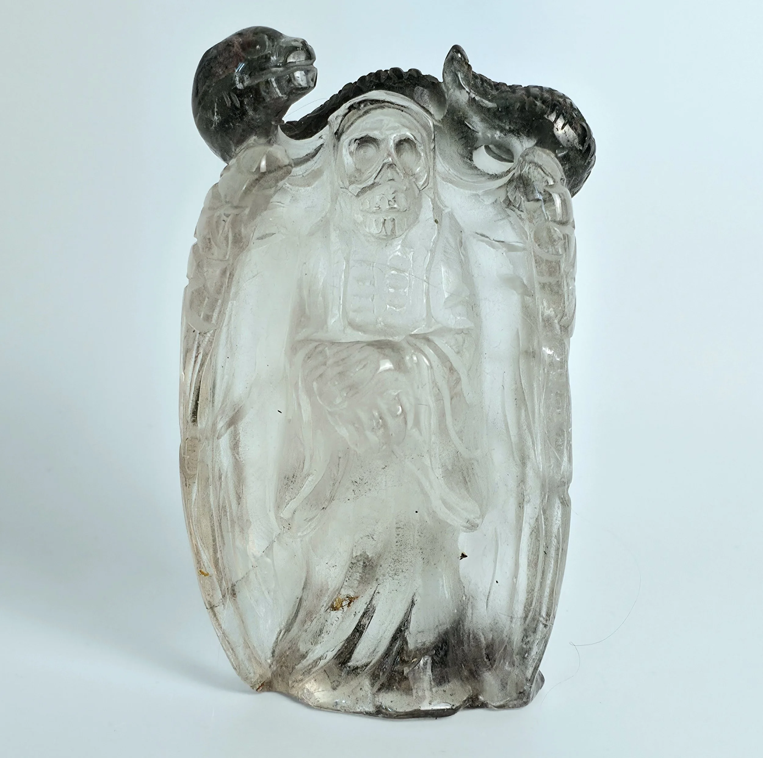 Clear Garden Quartz Angel of Death with Snake