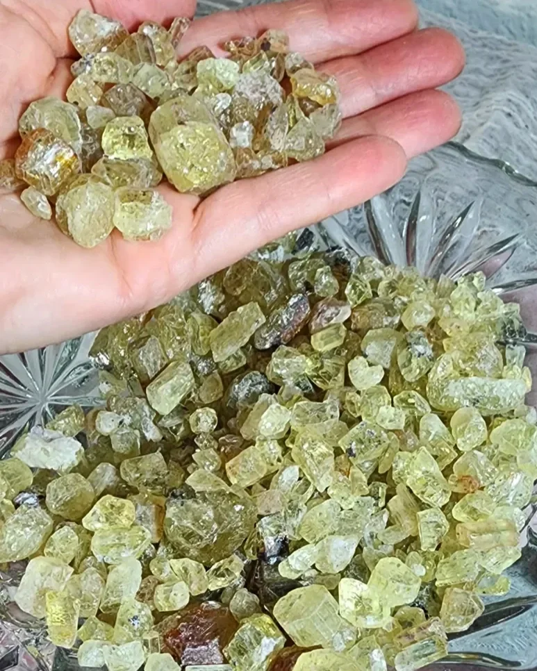 Raw Yellow Apatite Crystals - B Grade