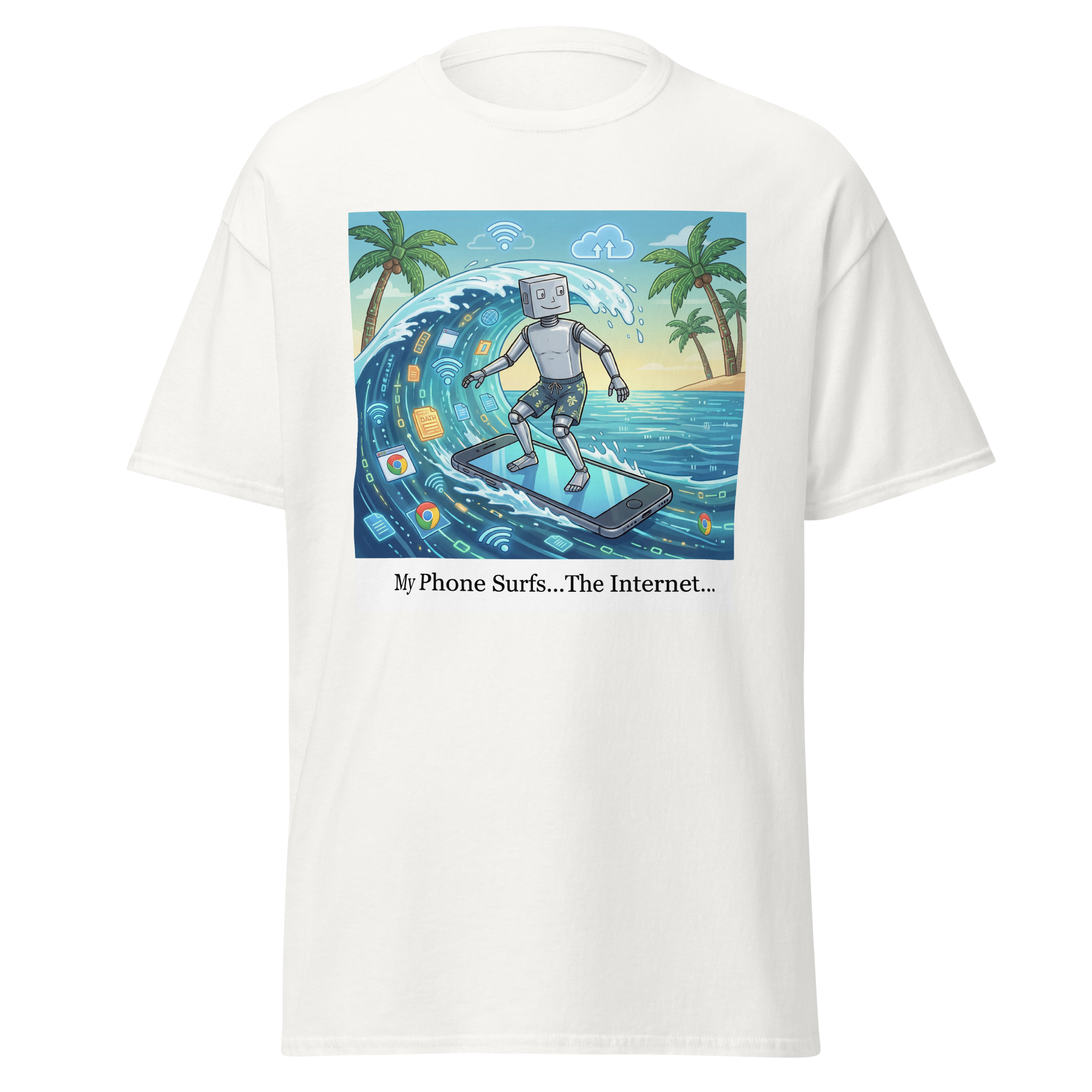 My Phone Surfs T Shirt