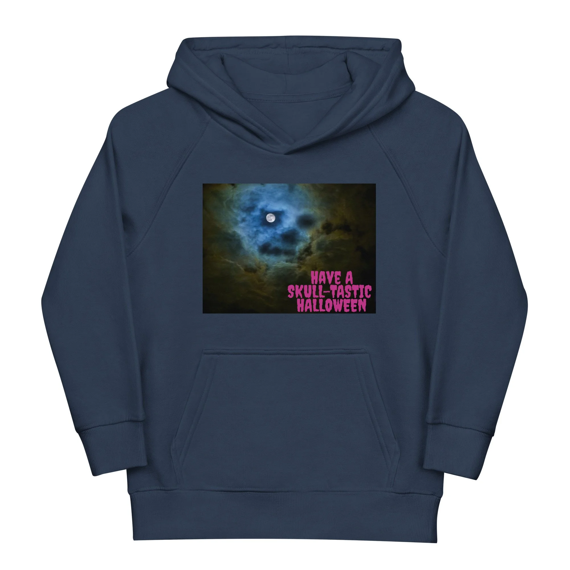 "SKULL-TASTIC HALLOWEEN"  Comfy Kids Eco Friendly Cotton Hoodie