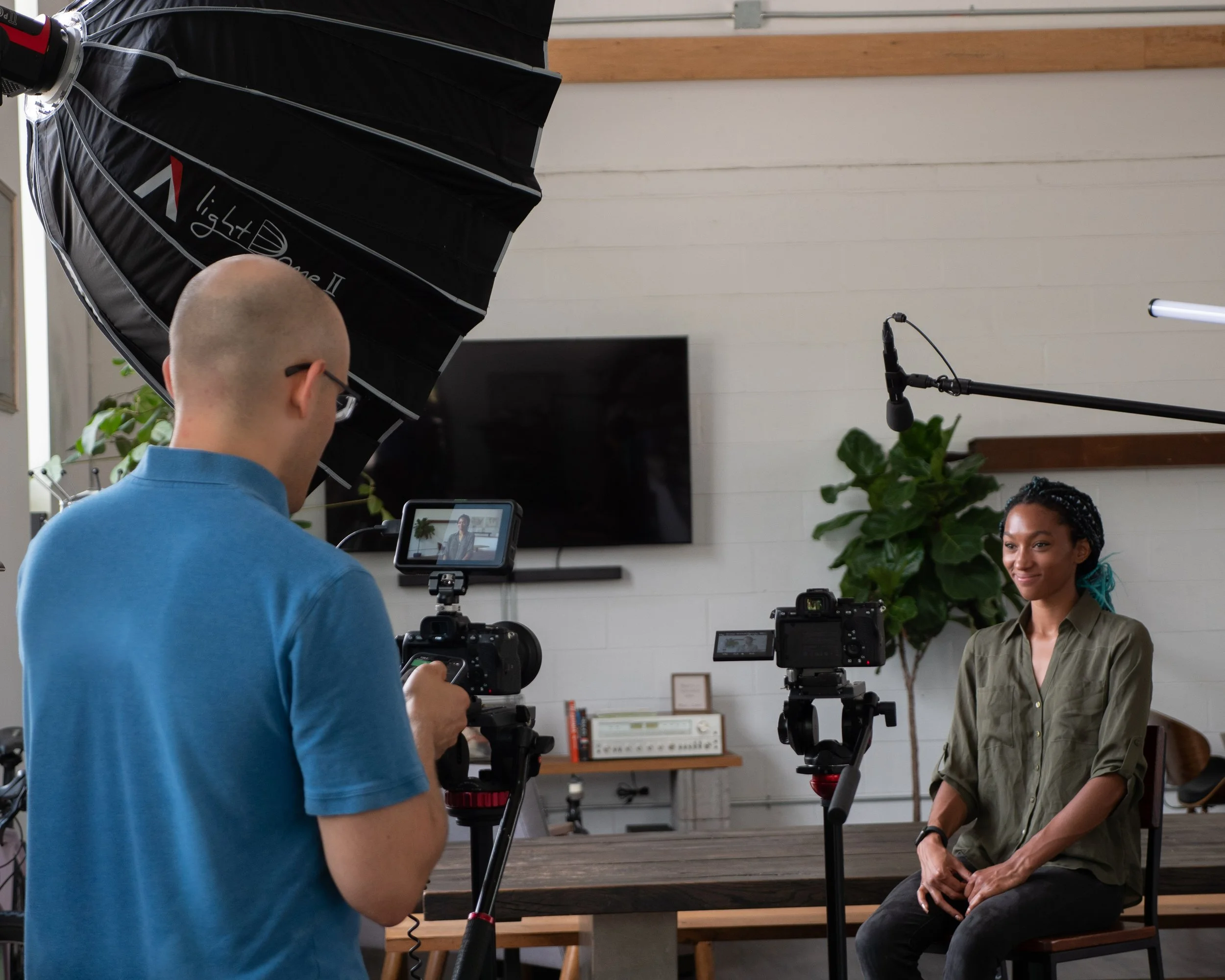 Filming Interview - Madison Wisconsin Video Production