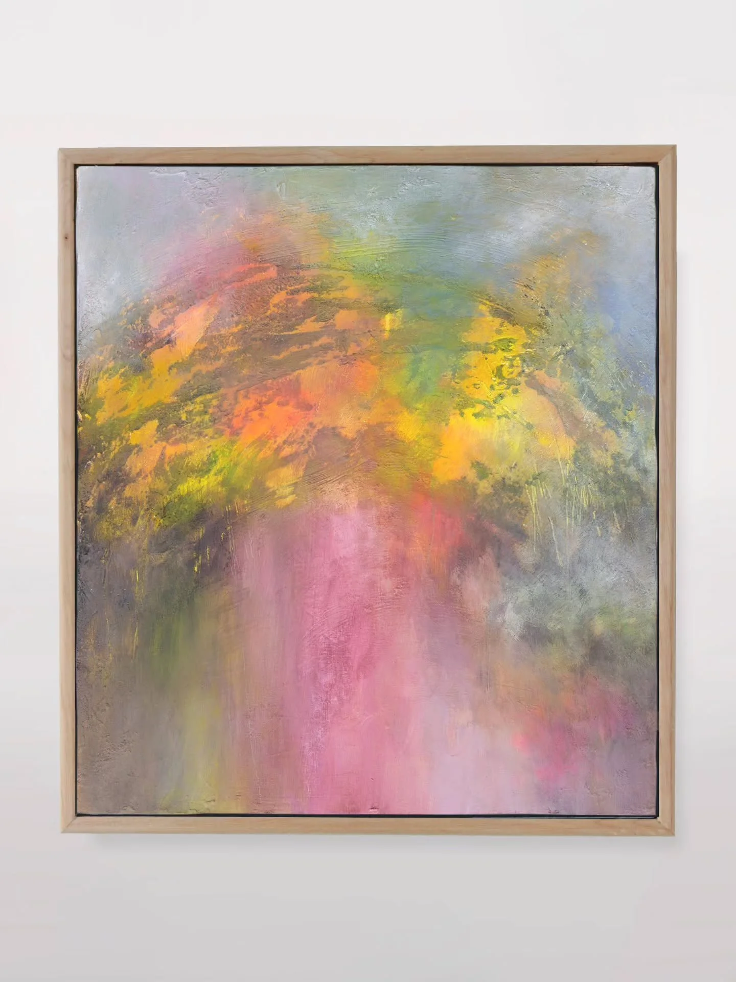 what if everything turns out better than expected 
.
.
"2075" / acrylic on MDF / 2025
.
.
#taidettakotiin #suomalainentaide #maalaus #kuvataide #abstractart