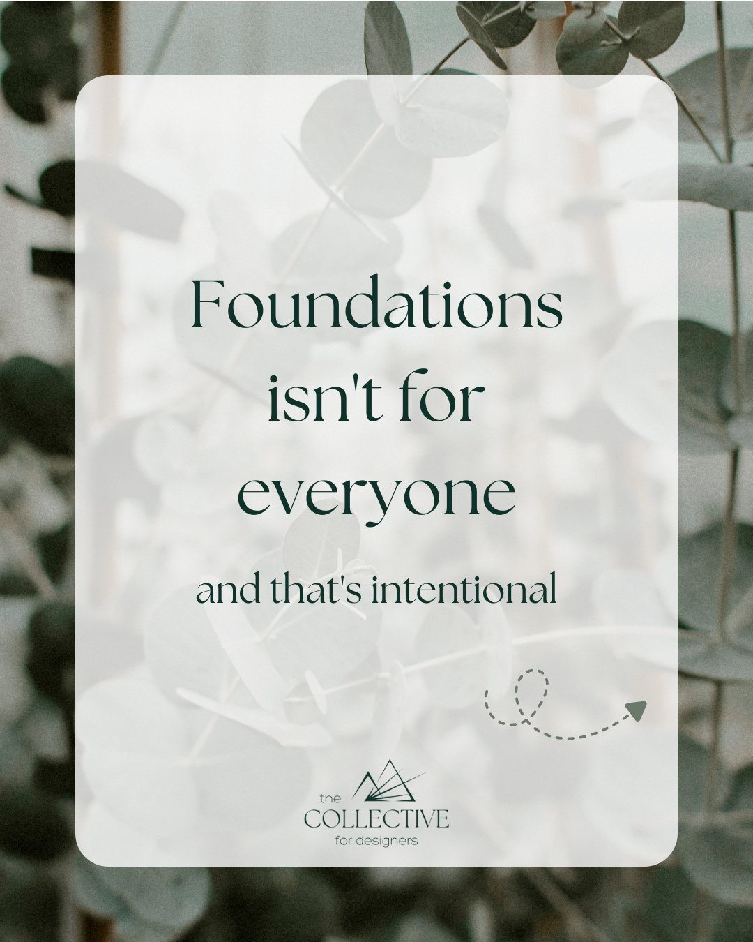 Foundations isn&rsquo;t for everyone, on purpose.⁠
⁠
It is for designers who are done guessing and ready to build their business with clarity, structure, and support. Designers who know they&rsquo;re talented, but want confidence around pricing, proc