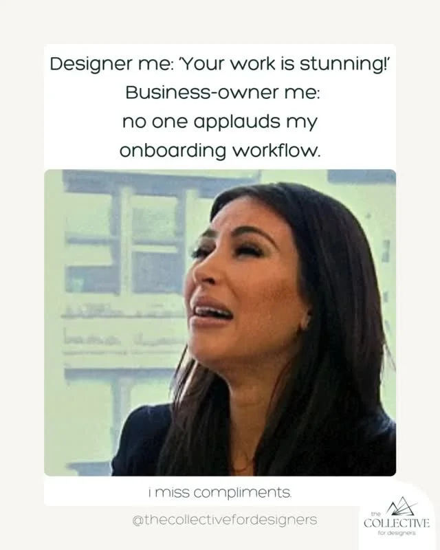 The designer &rarr; business owner transition is wild.⁠
One minute you&rsquo;re getting praised for gorgeous concepts&hellip;⁠
the next you&rsquo;re drowning in admin, contracts, emails, workflows, and backend tasks absolutely no one will ever see.⁠
