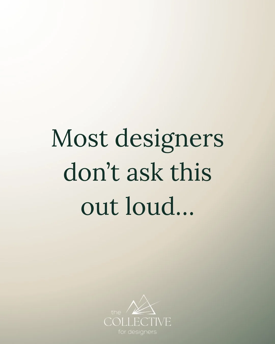 Most designers don&rsquo;t say this out loud... but we hear it constantly:⁠
Can I just do this on my own?⁠
⁠
And we get why it feels logical.⁠
Doing it alone feels leaner. Safer. Less risky.⁠
⁠
But after years of working with creative entrepreneurs, 