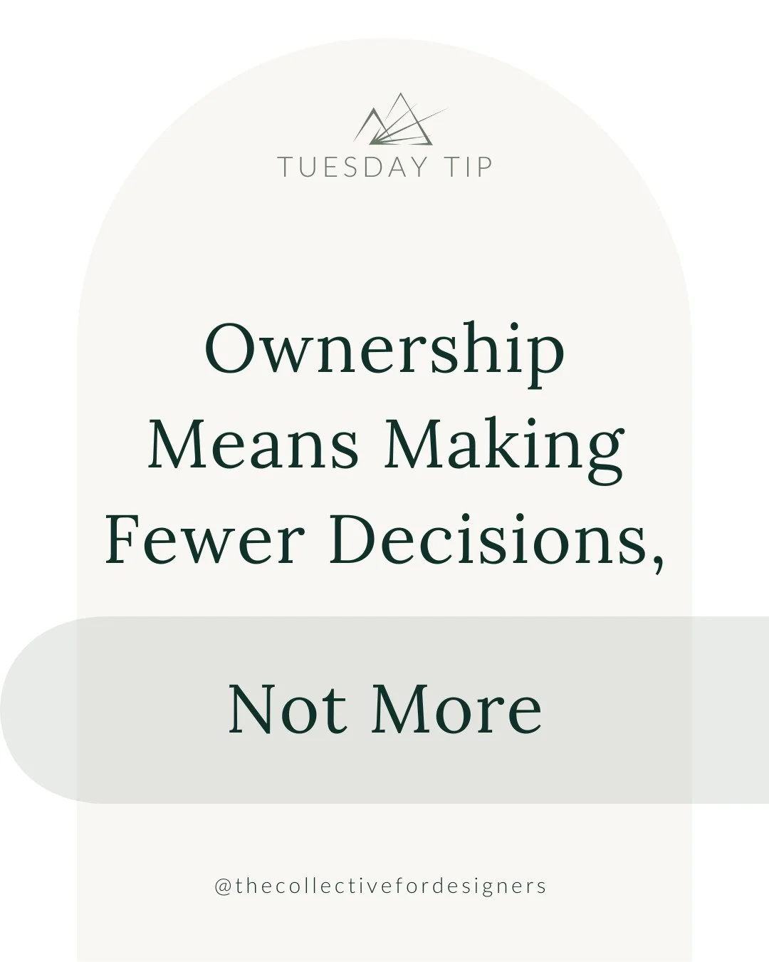 Many designers think stepping into the owner role means carrying more responsibility.⁠ and it does. But that doesn't mean doing more.
⁠
In reality, strong leadership looks like building systems, so you don&rsquo;t have to make every decision from scr