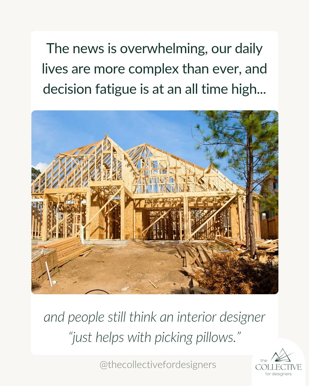 Designers know something most people forget:⁠
⁠
spaces shape how we live.⁠
How we gather.⁠
How we rest.⁠
How we feel at home.⁠
⁠
So yes, the world can feel chaotic sometimes.⁠
⁠
But beauty, comfort, and thoughtful spaces still matter.⁠
⁠
And if the a