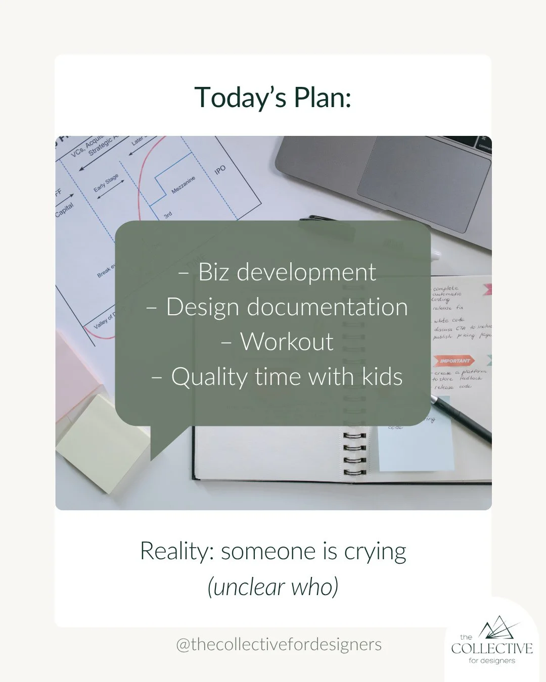 Running a business while raising humans is a very specific kind of chaos no one prepares you for.⁠ Like yes, I *do* have a creative entrepreneurs' brain&hellip;⁠it&rsquo;s just constantly interrupted by snack requests and someone crying (sometimes me