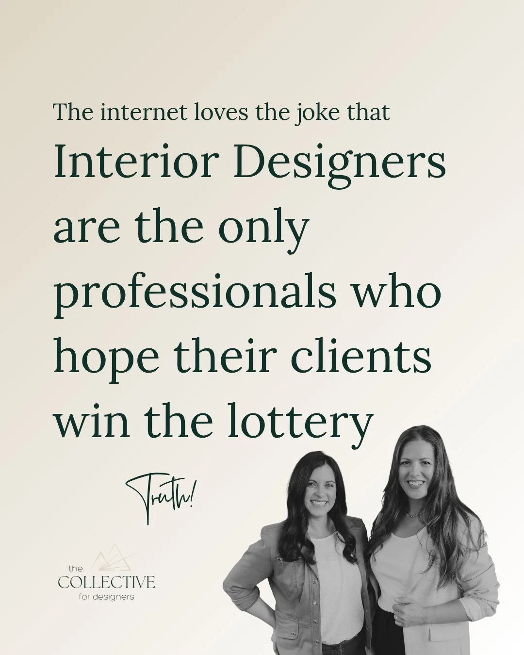 You know the joke: interior designers are the only ones rooting for their clients to win the lottery.⁠ And sure, a bigger budget doesn&rsquo;t hurt.⁠
⁠
But your success was never supposed to depend on luck.⁠
⁠
It comes from the decisions you make:⁠
t