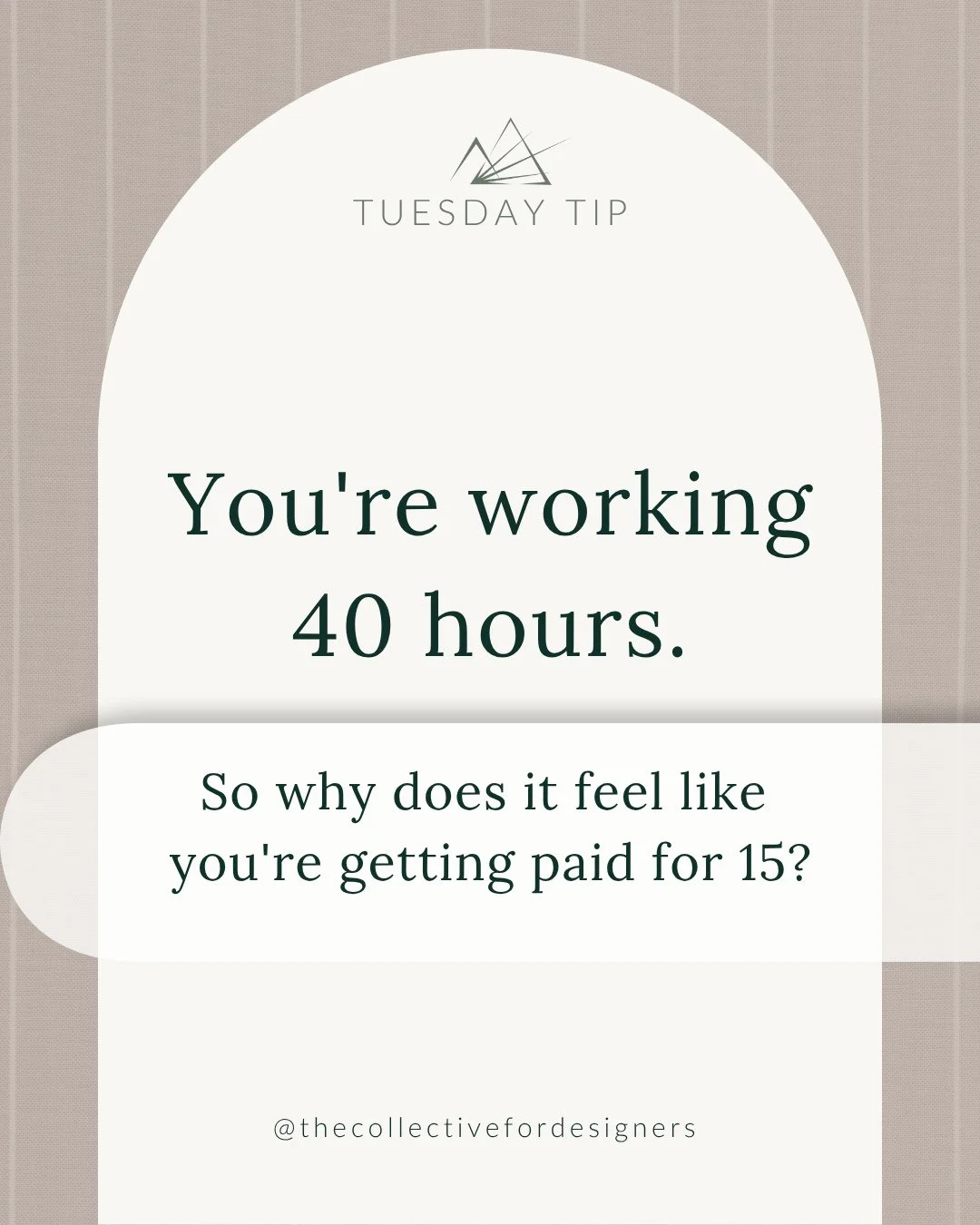 Ever look at your calendar and think, "How am I this busy and still not making what I expected?"⁠
⁠
You're not alone.⁠
⁠
One of the biggest mistakes we see designers make is assuming their capacity equals their working hours.⁠
⁠
It doesn't.