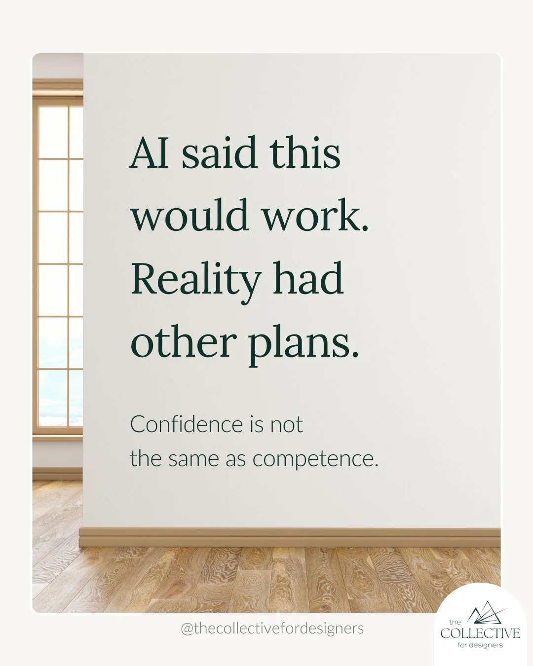 Things that are completely normal with AI&hellip; but unhinged in real life 😅⁠
⁠
Asking AI for feedback on a design plan is a little like asking someone to review a project without dimensions, site conditions, lead times, budget constraints, contrac
