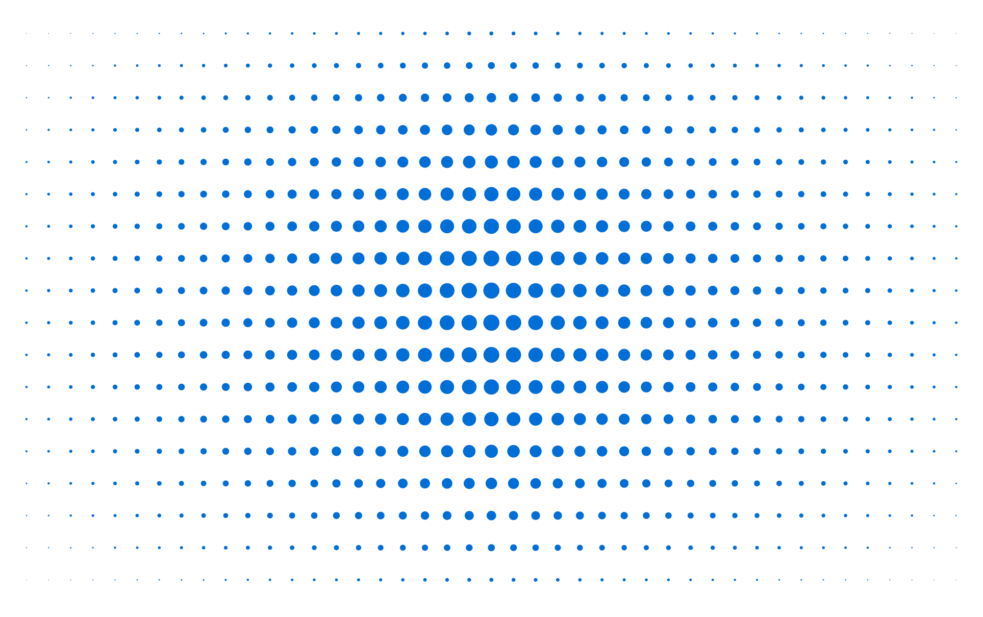 Blue dots forming a pattern on a black background, with a wavy wave design in the middle.
