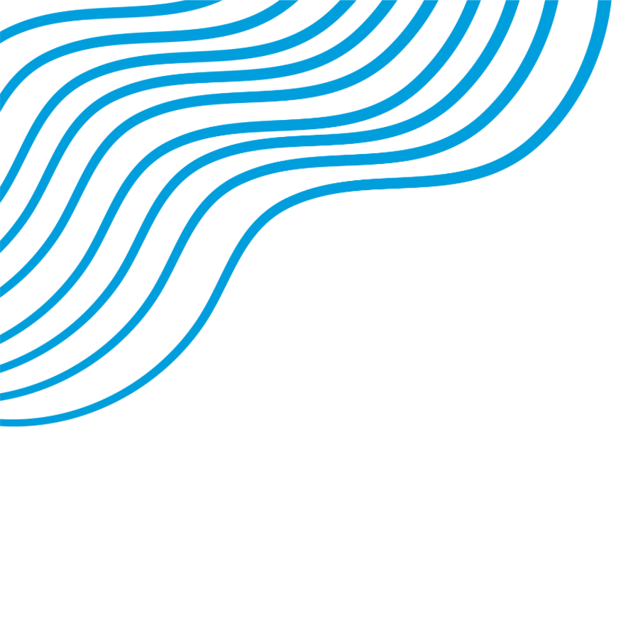 Design with blue wavy lines on a black background