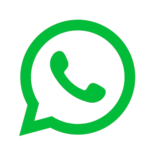 Green WhatsApp logo with phone icon inside a speech bubble.