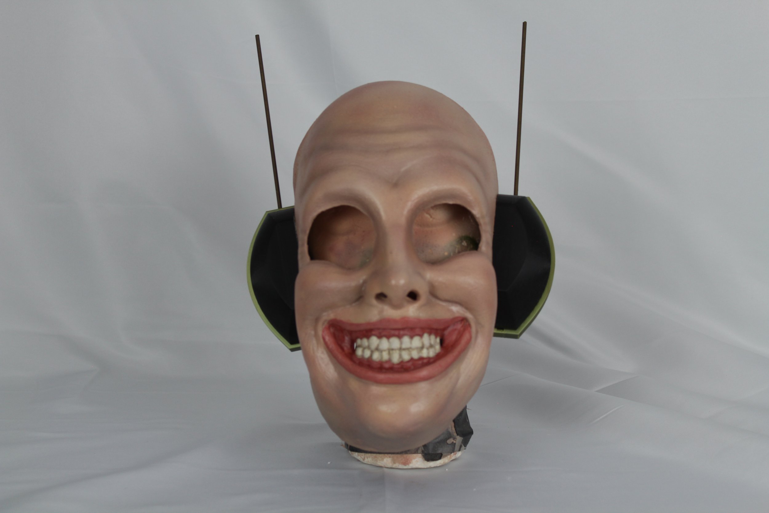 A O.K. has 3d printed  headphones with brass antennae. He is a part of my up coming short Outlet. 