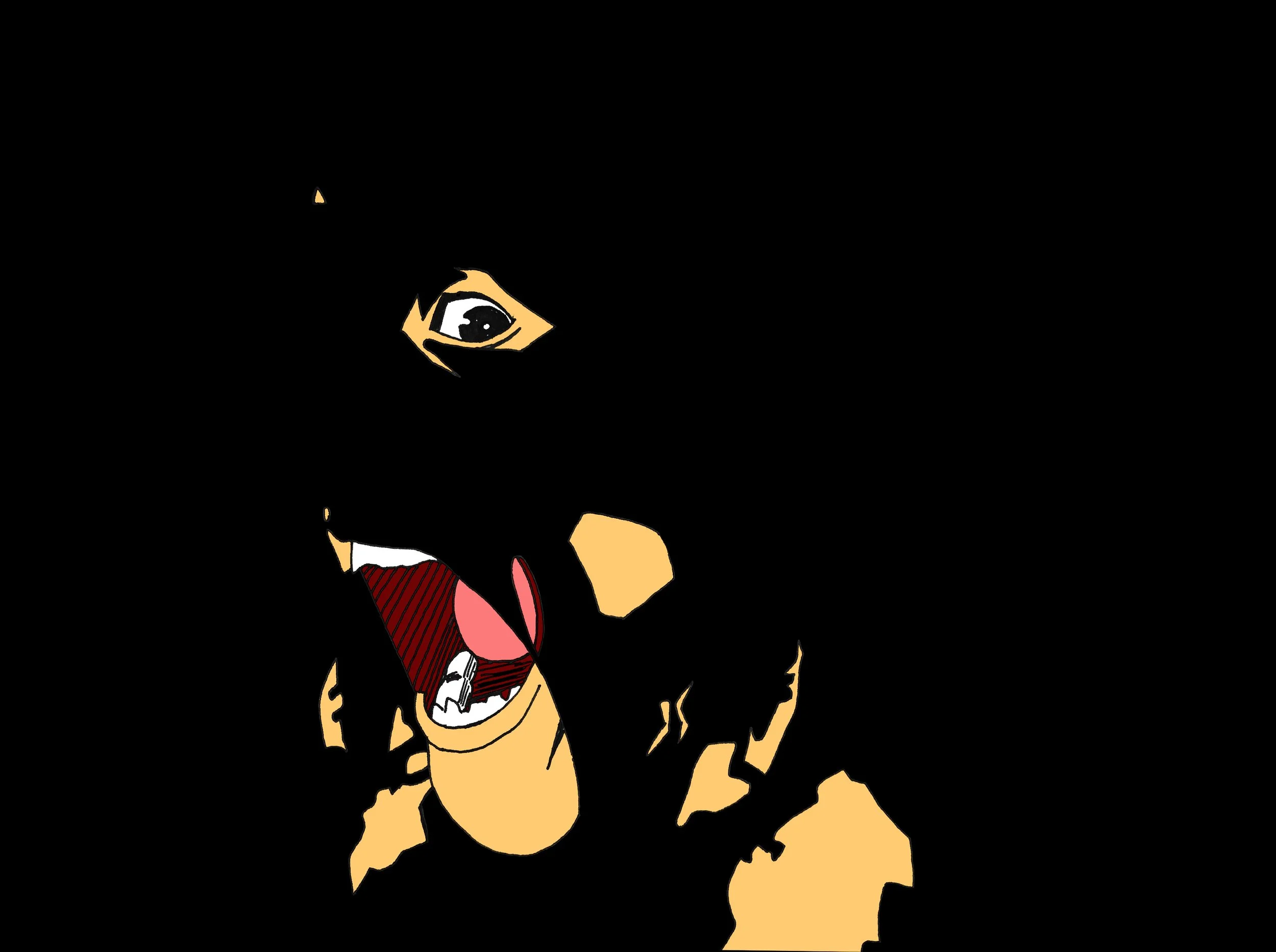 Scream. A frame from my upcoming short Outlet. 