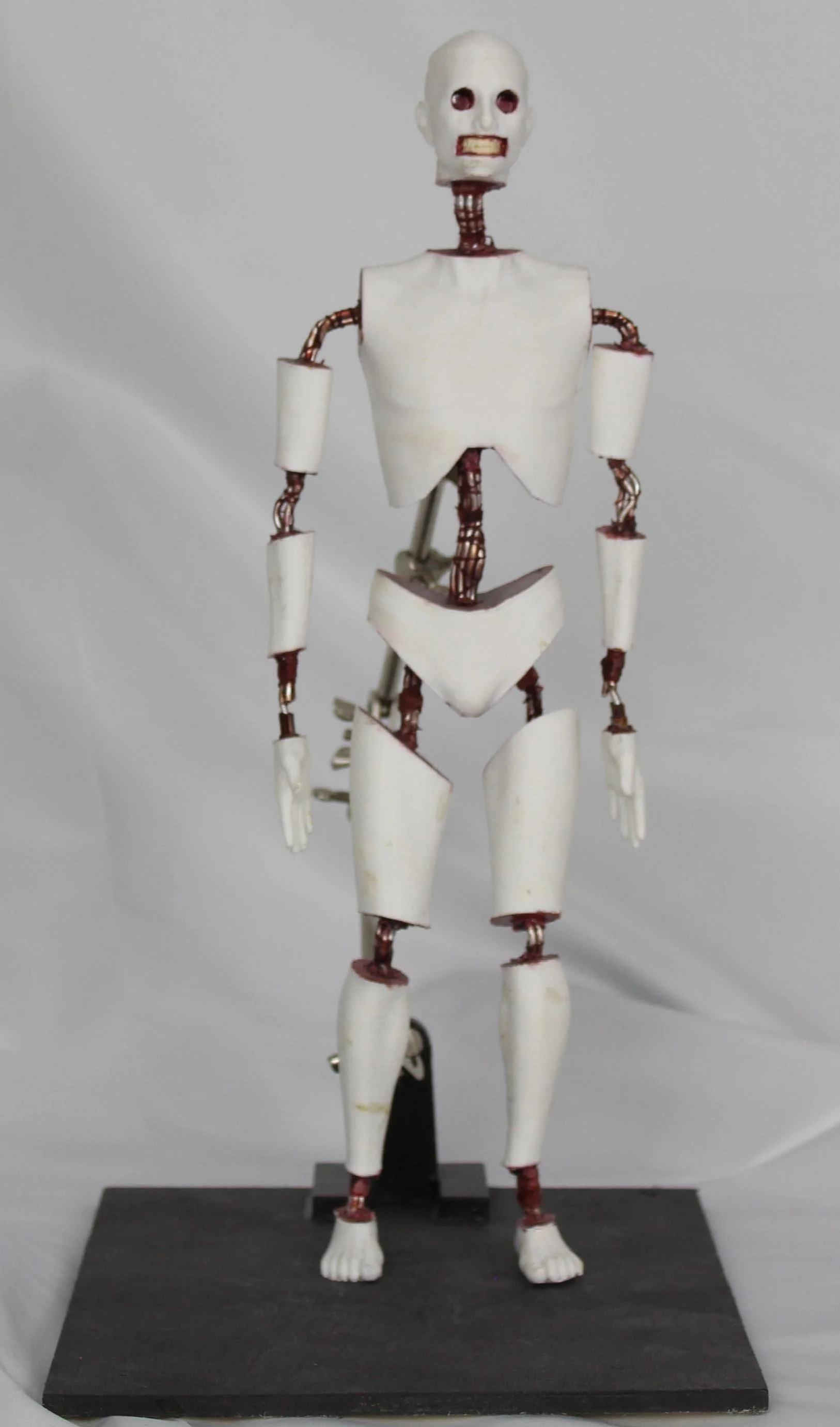 Piece Man is a test subject to help practice animation. he is made from aluminum wire and 3D printed parts. 