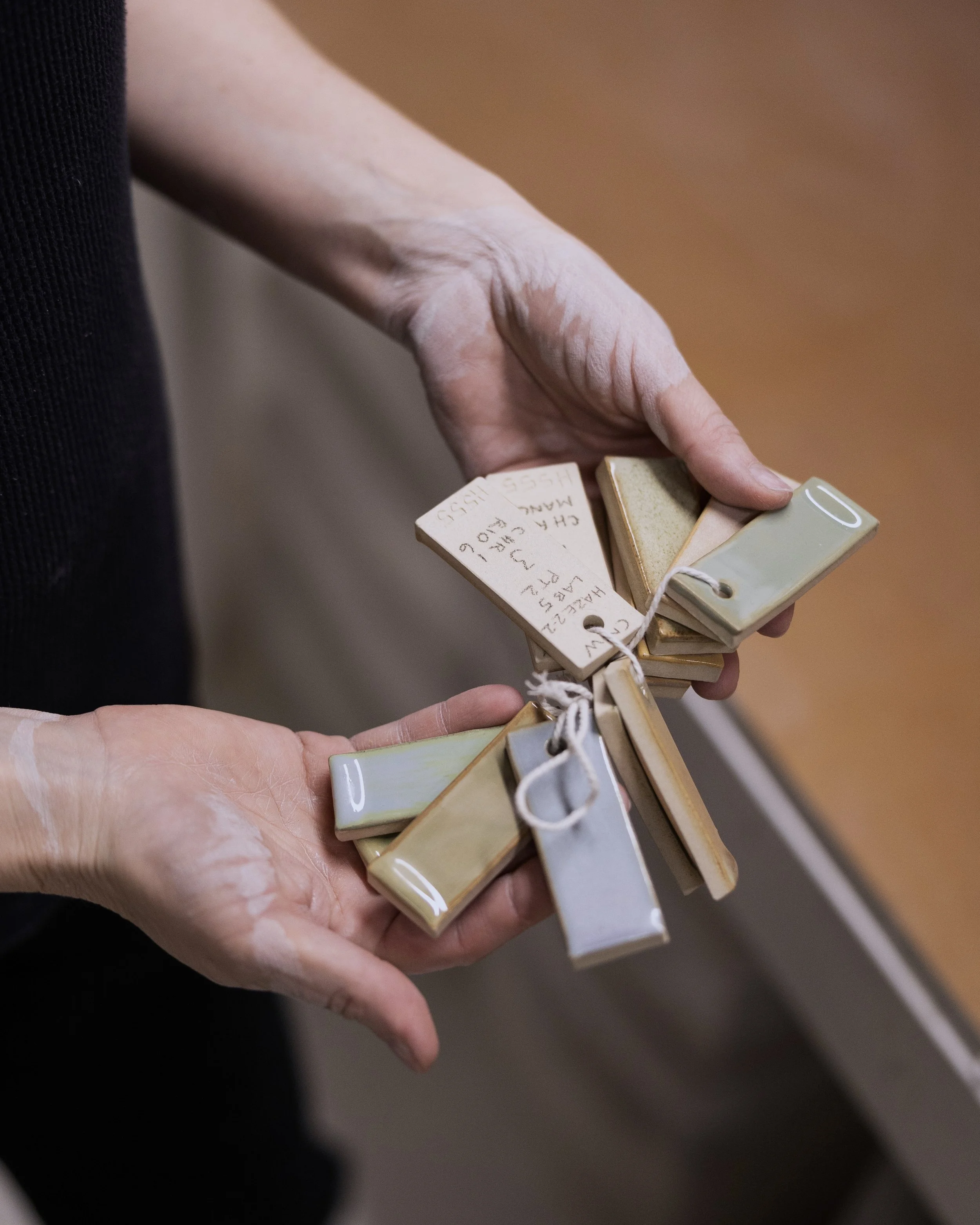 Glaze tests, photographed by Matt Davis - 2024