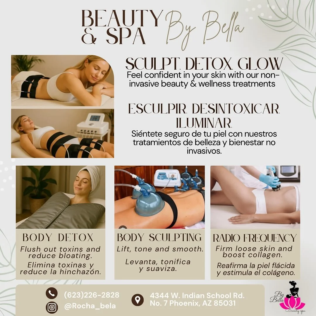 ✨ Sculpt &bull; Smooth &bull; Glow ✨
Holistic Sculpting by Bella has a LIMITED TIME SPECIAL to get your body snatched and glowing!
💥 2 areas for just $110!

Choose from:
✨ Exfoliation &ndash; removes dead skin &amp; improves texture
✨ Plaster Wraps 