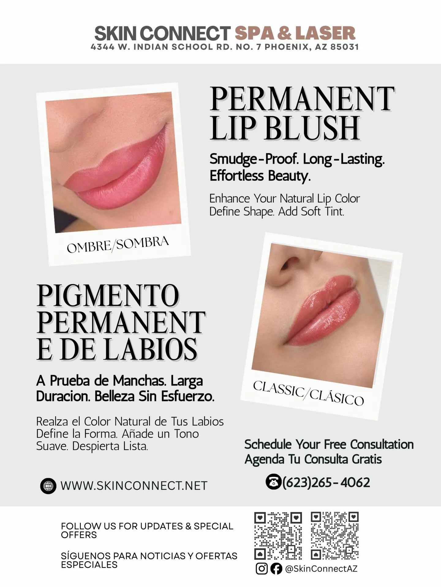 ✨ Glow Up is Real at Skin Connect Spa &amp; Laser! ✨
Swipe through to discover ALL the services we offer to help you look and feel your absolute best! 👉
💋 Permanent Lip Blush &mdash; Wake up with perfect lips every single day! Smudge-proof, long-la