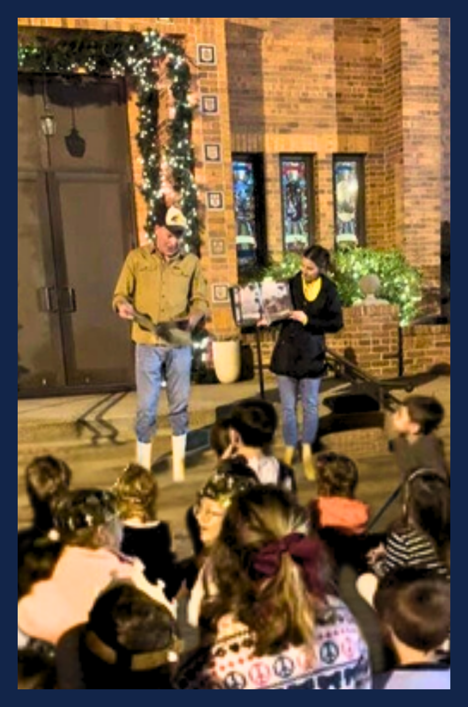Bart Hebert for City Court Judge addresses a crowd of children during the Feast of the Epiphany.